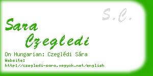sara czegledi business card