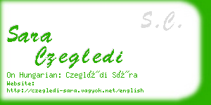 sara czegledi business card